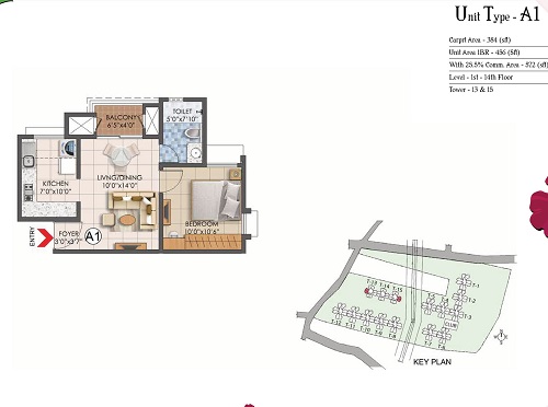 Prestige Primrose Hills Floor Plan 1 2 Bhk Apartments